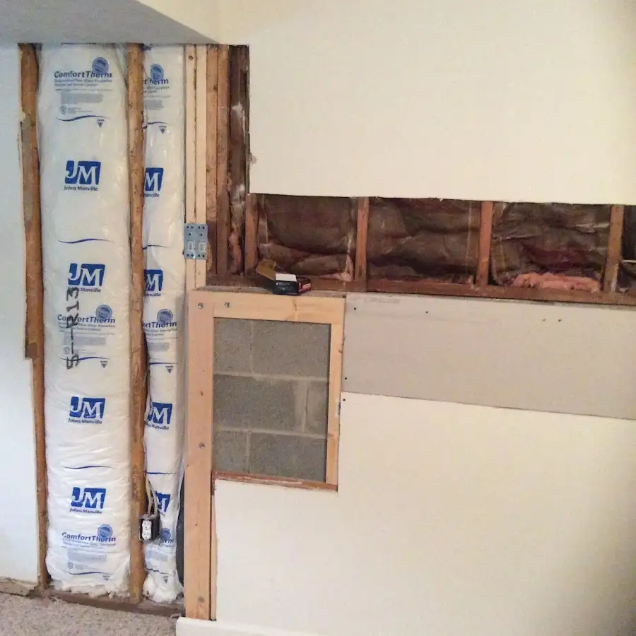 Wall insulation replacement during Basement Flood Cleanup in Rupert